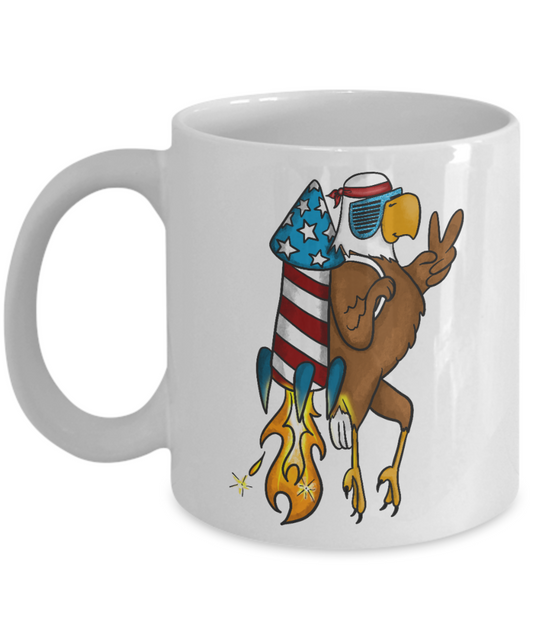 Patriotic Eagle 4th of July Coffee Mug Gift Funny