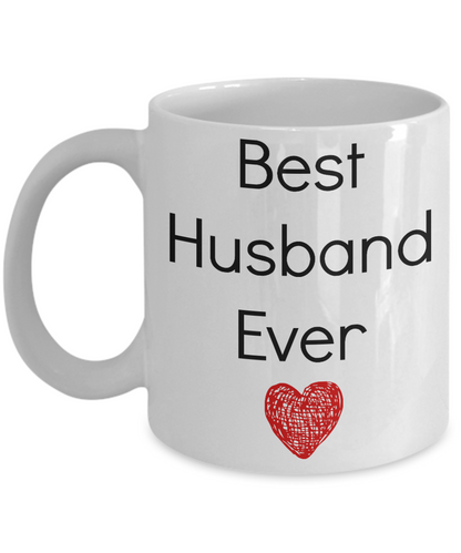 Valentine Coffee Mug-Best Husband Ever-Novelty Tea Cup Gift Anniversary Couples