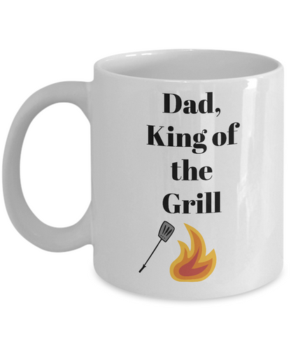 Dad king of the grill coffee mugs