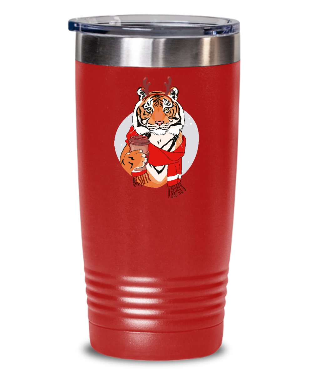 Tiger Tumbler Cup Insulated 20 oz Stainless Steel Tiger Lover Gift Christmas Tiger