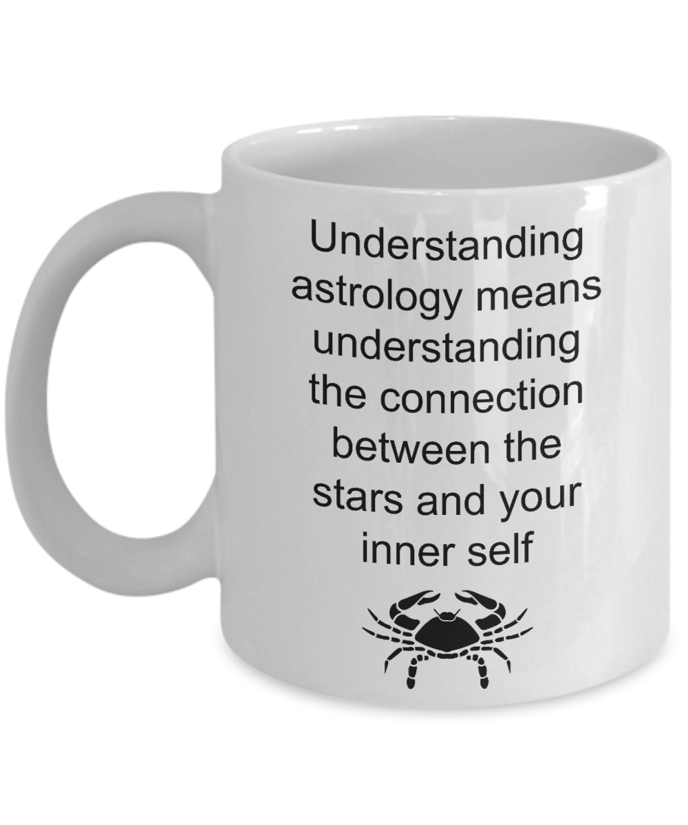 Zodiac coffee mug Cancer tea cup gift astrology birthday July horoscope signs funny