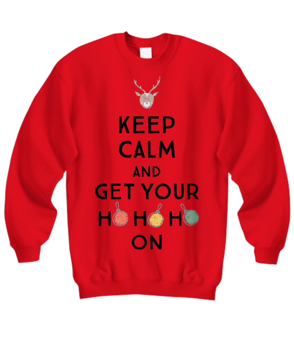 Red Christmas Sweatshirt Gift for Her/Him.
