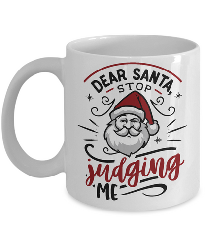 Funny Santa Christmas Coffee Mug Sarcastic Christmas Gift