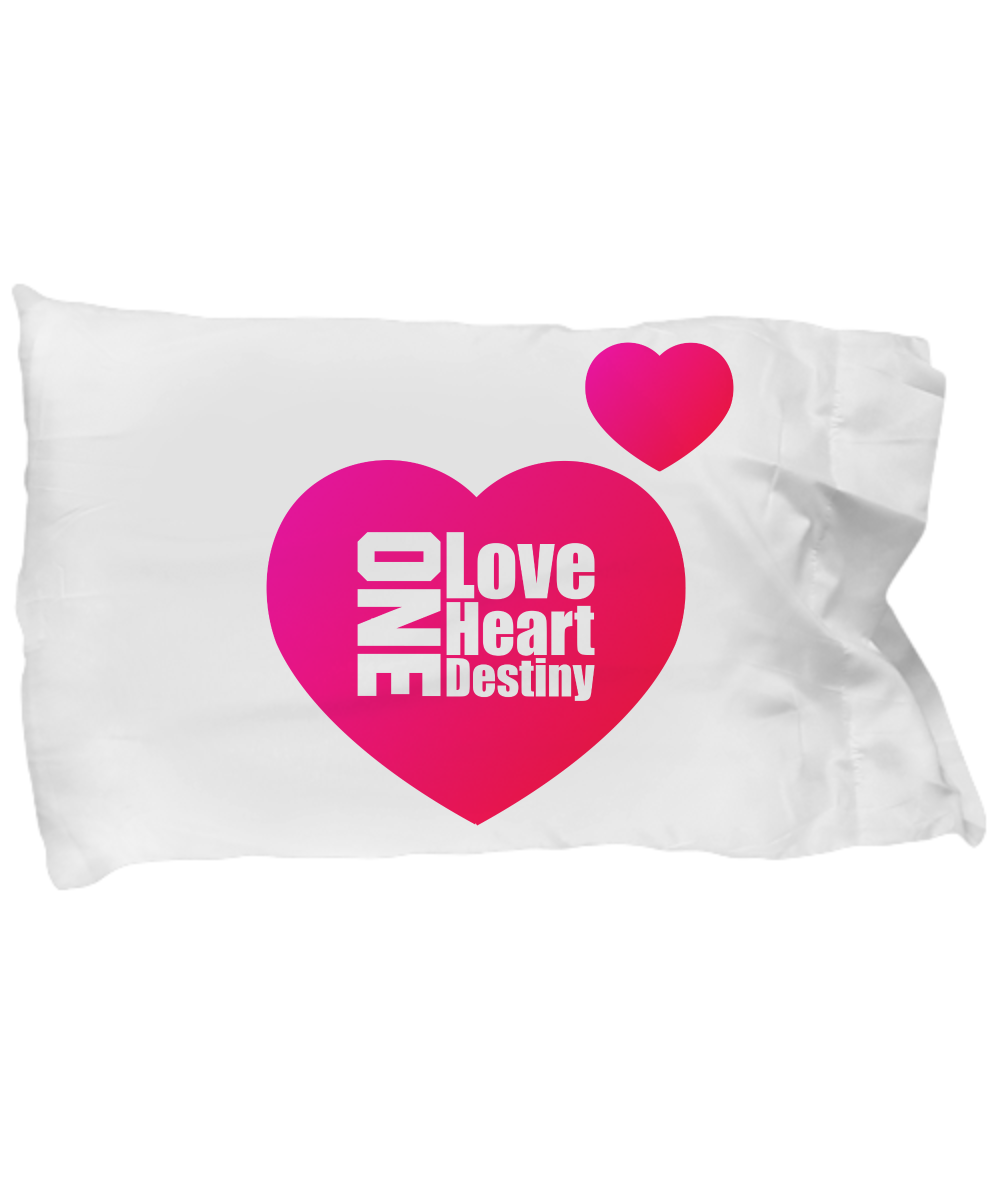 one love heart destiny pillowcase