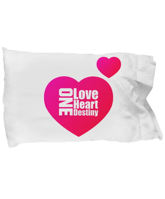 one love heart destiny pillowcase