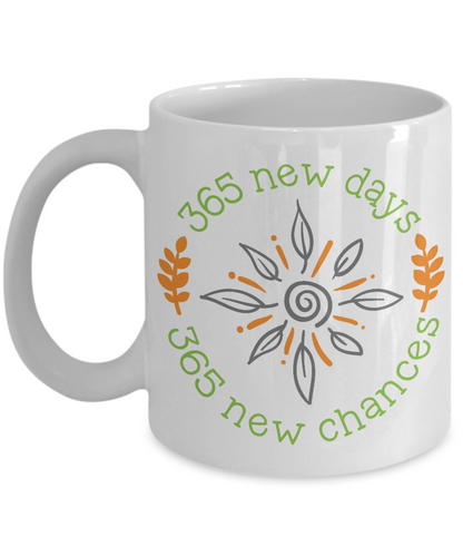 365 new days new year coffee mug