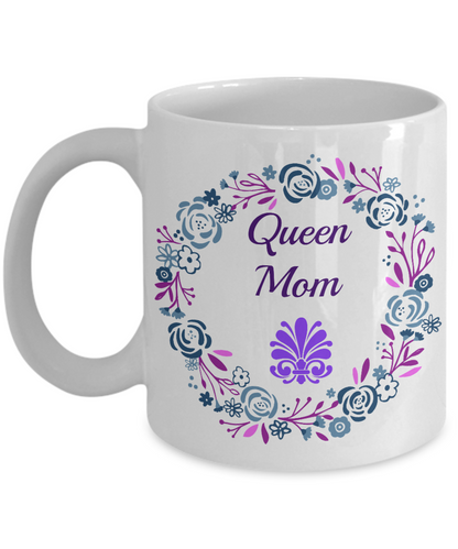 Queen Mom Novelty Coffee Mug Mother's Day Birthday Gifts Gifts For Mom Cool Printed Mug