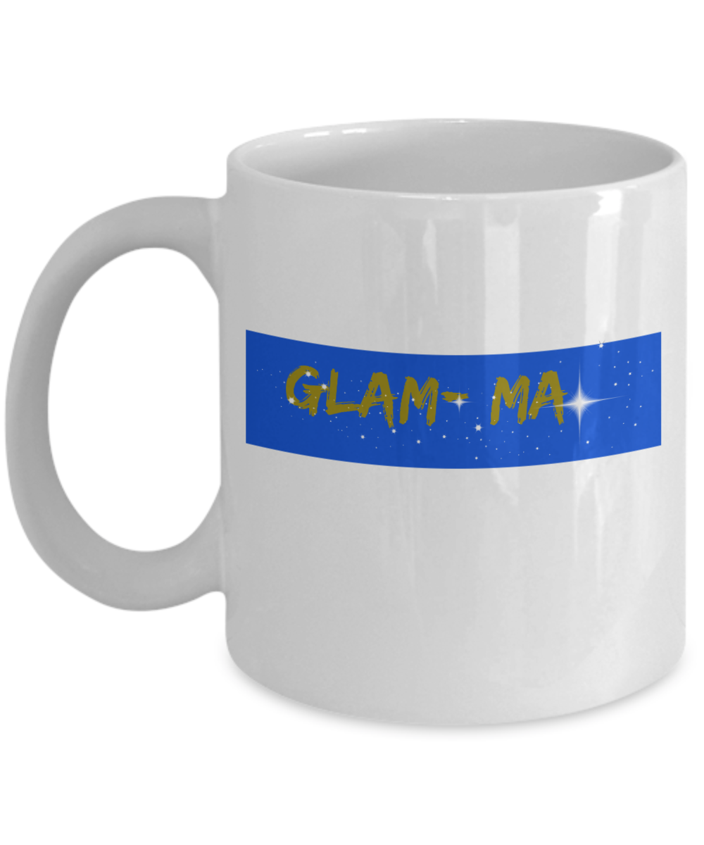 Glam-Ma -Novelty Coffee Mug Gift For Grandma Nana Cool Ceramic Custom Printed