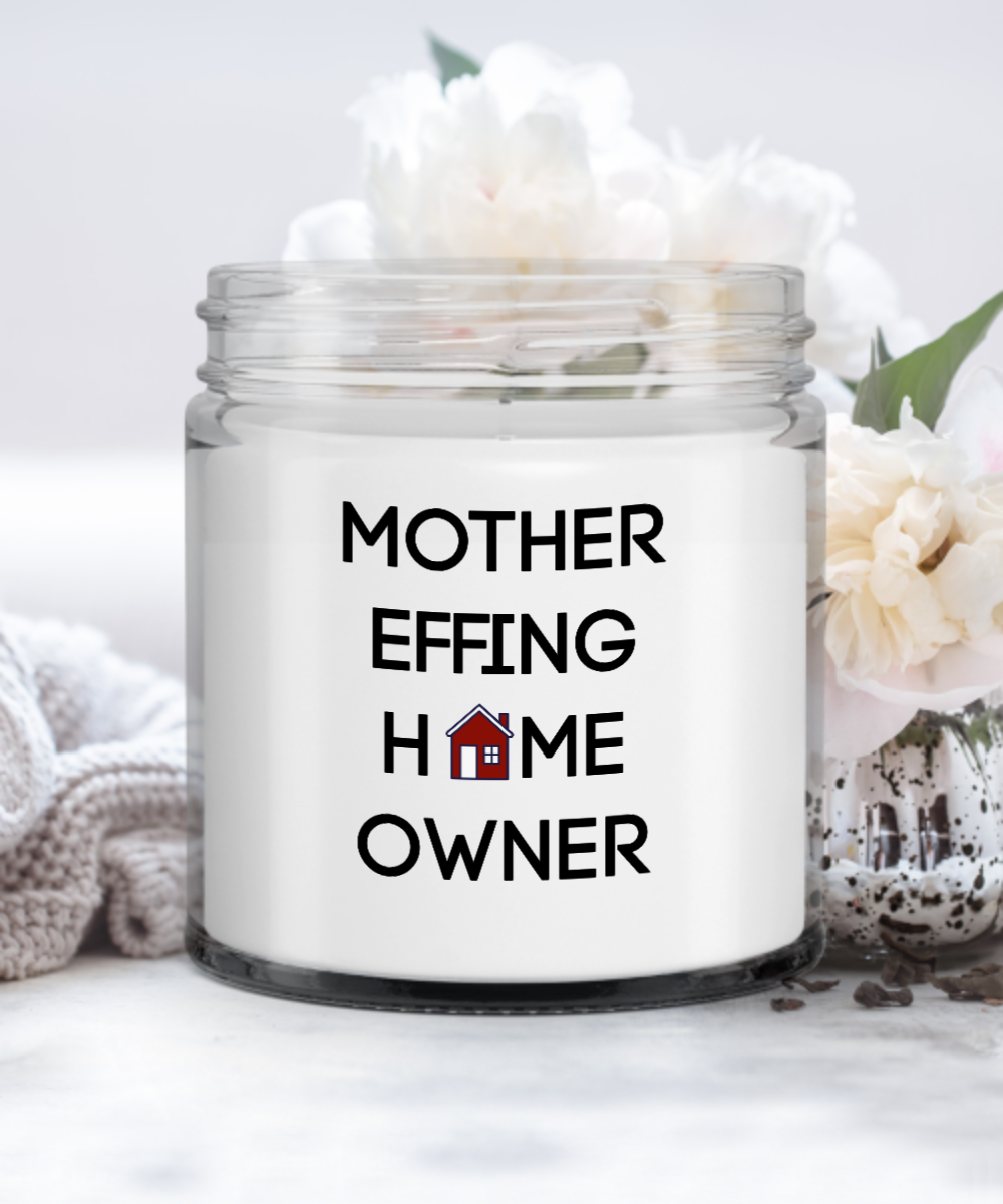 Mother Effing Home Owner Candle Vanilla Scented Soy Funny Container Candle