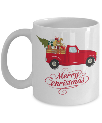 Christmas Coffee mug Vintage Truck Custom Mug Christmas gift