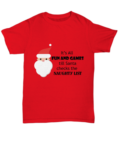 red santa christmas t-shirt