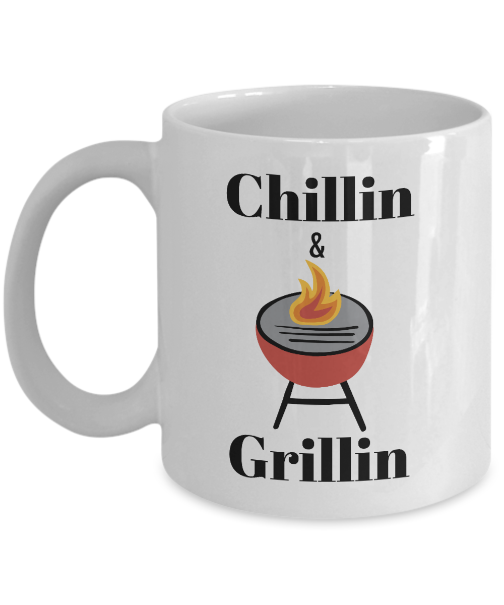 chillin and grillin funny coffee mugs