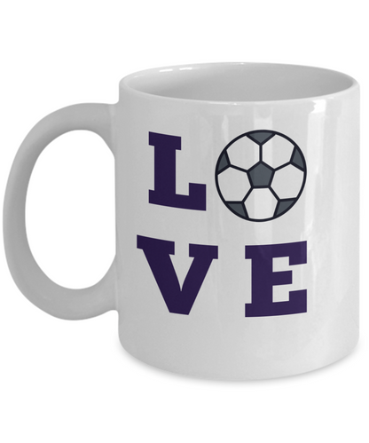 Love Soccer coffee mug custom mug Tea cup Soccer lover Ceramic mug Unique mug