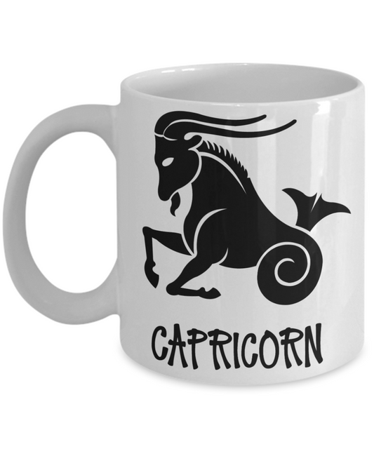 Zodiac coffee mug Capricorn tea cup gift astrology birthday signs horoscope ceramic