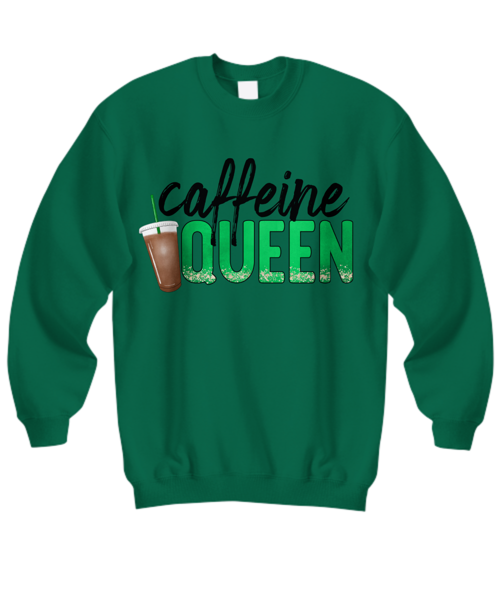 Caffeine Queen Sweatshirt Hoodie Womens Funny Hoodie