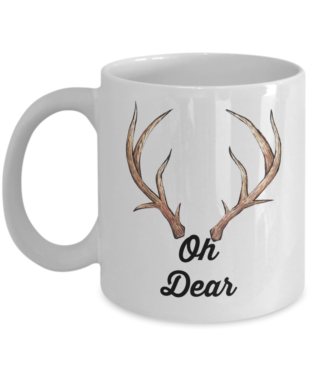 Funny coffee mug-Oh Dear-tea cup gift novelty mug with sayings animal lovers