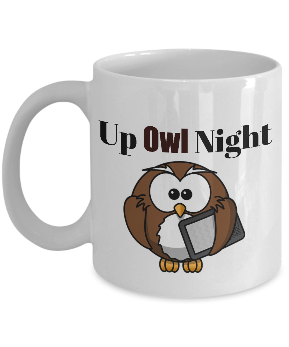 Owl Mug Funny Coffee Mug Book Lover Mug Reader Gift Book Nerd