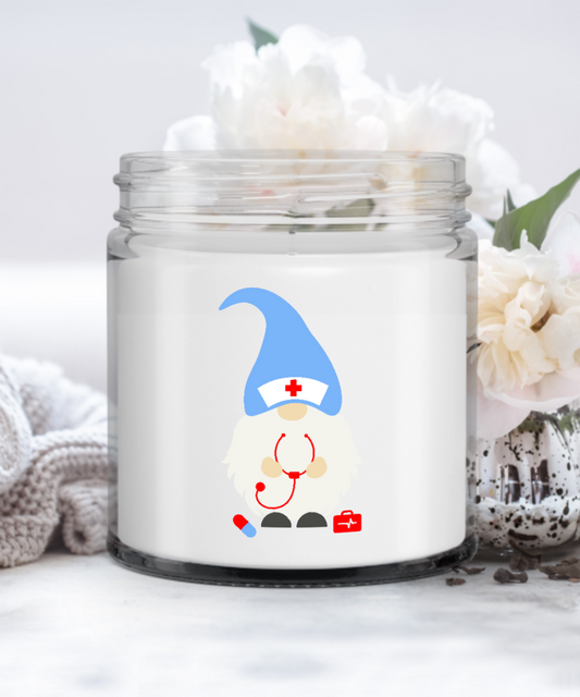 Gift for Nurse Gnome Nurse Funny Candle Vanilla Soy Scented