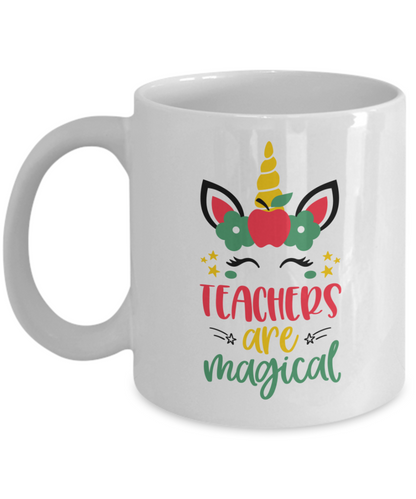 Teacher Coffee Mug Cute Unicorn Cup Ceramic