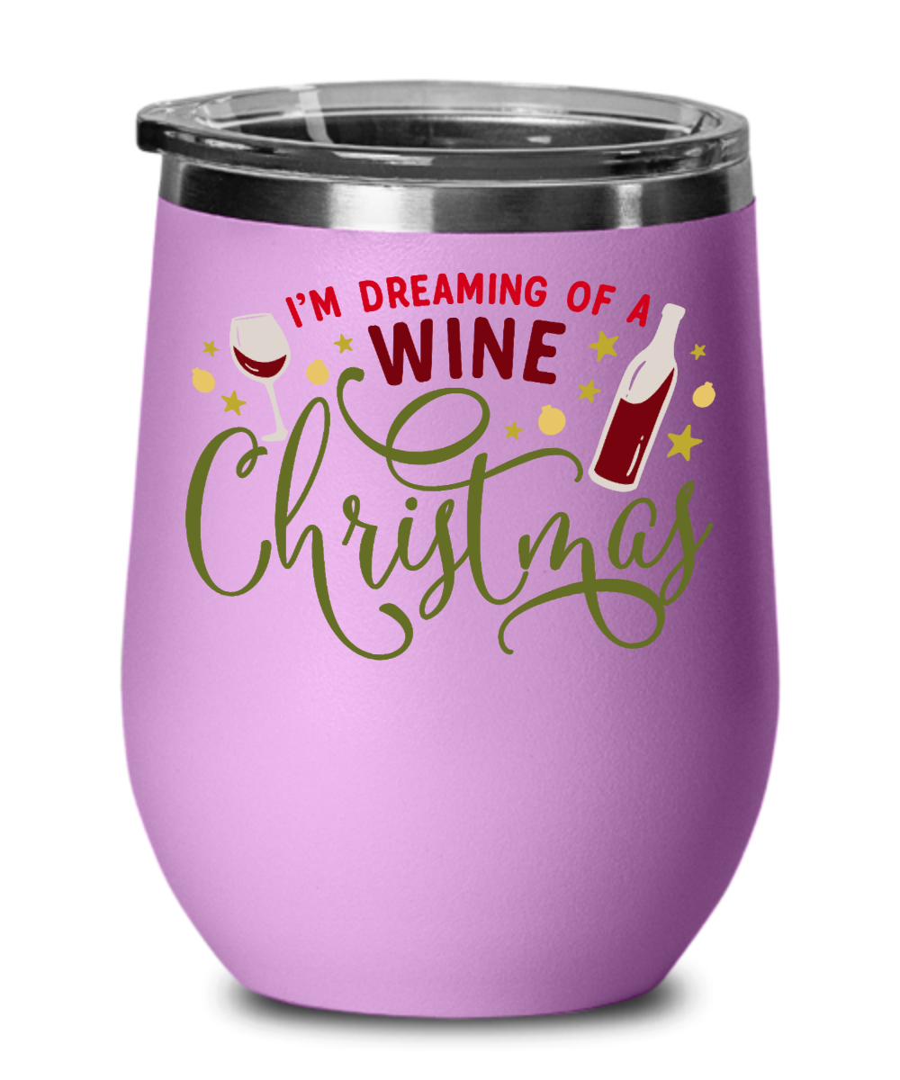Christmas Wine Tumbler Wine Glass Custom Christmas Gift