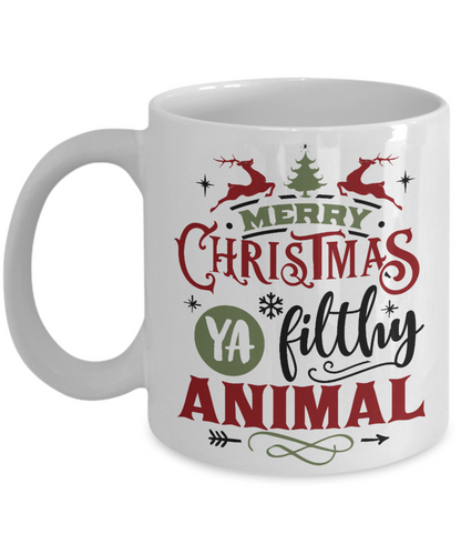 Christmas Coffee mug Merry Christmas ya Filty Animal Custom Mug
