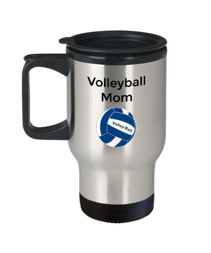 Novelty Travel Coffee Mugs/Volleyball Mom/Travel Coffee Cup/For Sports Mom Fans