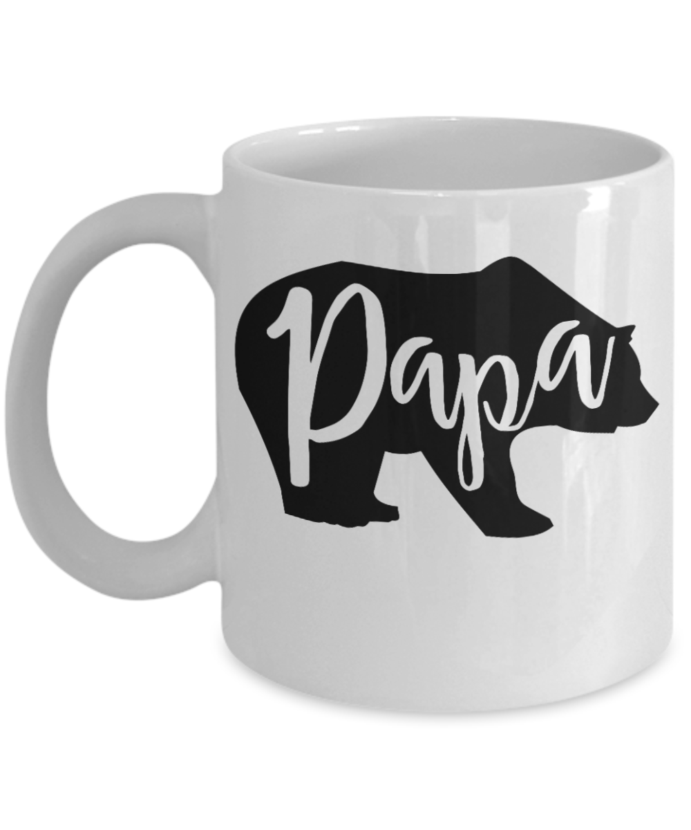 Funny Coffee Mug papa bear Novelty tea cup gift dads father's day grandpa ceramic 11 oz