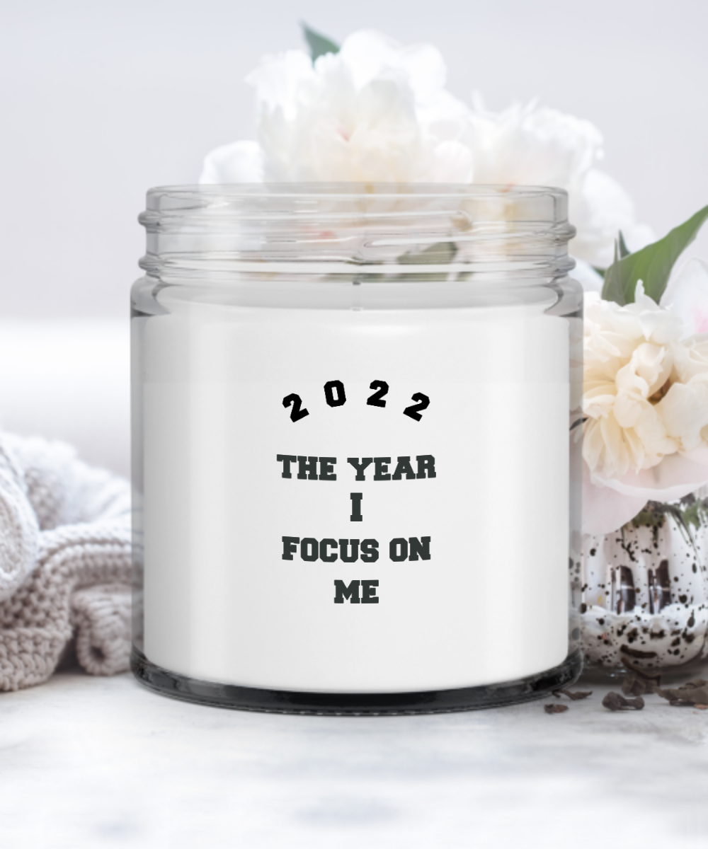 Focus on Me Candle 2022 Soy Vanilla Scented Candle in a Jar