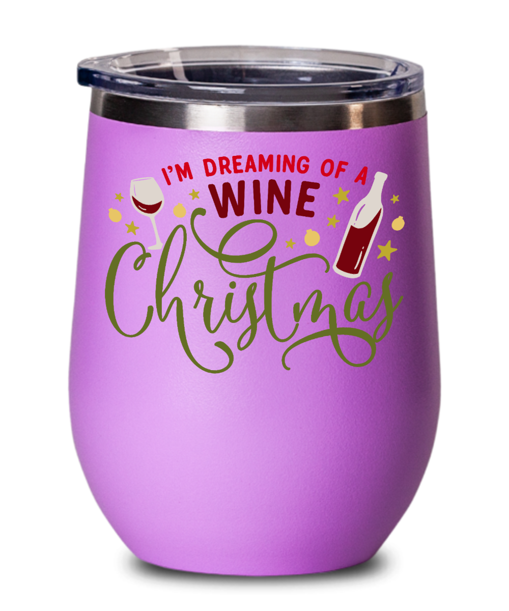 Christmas Wine Tumbler Wine Glass Custom Christmas Gift