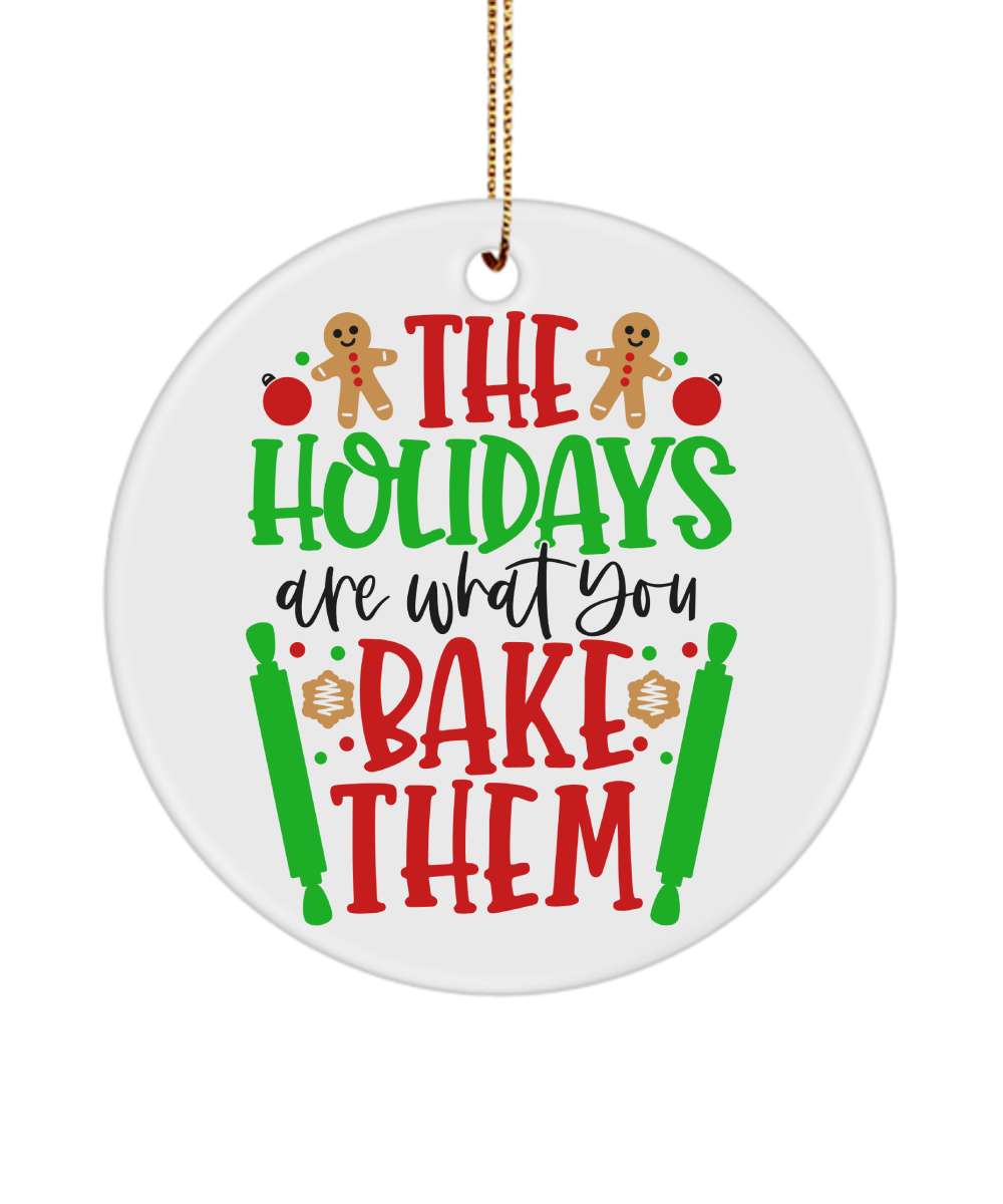 Christmas Ornament For Baker Chef Funny Cute