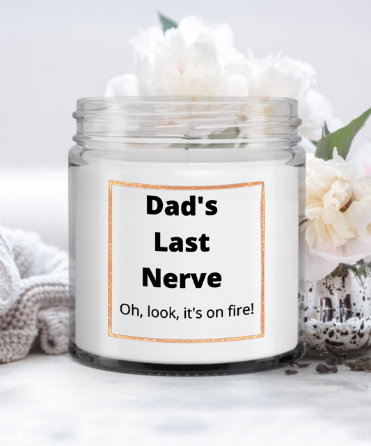 Gift for Dad, Funny Candle Fathers Day Birthday Sarcastic Gift Vanilla Scented Soy