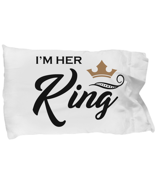 I'm her King pillowcase for him husband boyfriend cotton custom pillow cover
