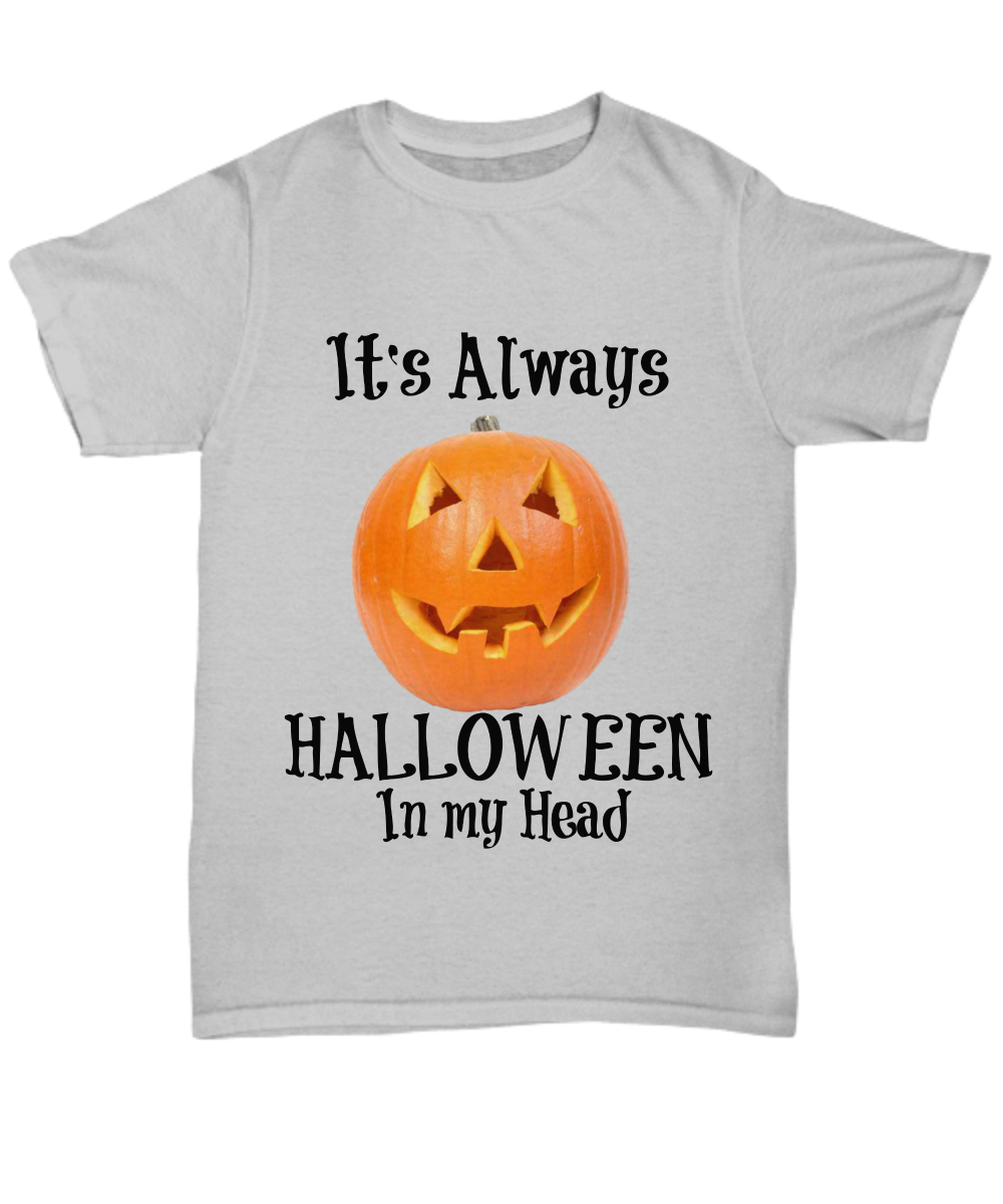 Halloween Pumpkin Ash Funny  Face T-shirt 