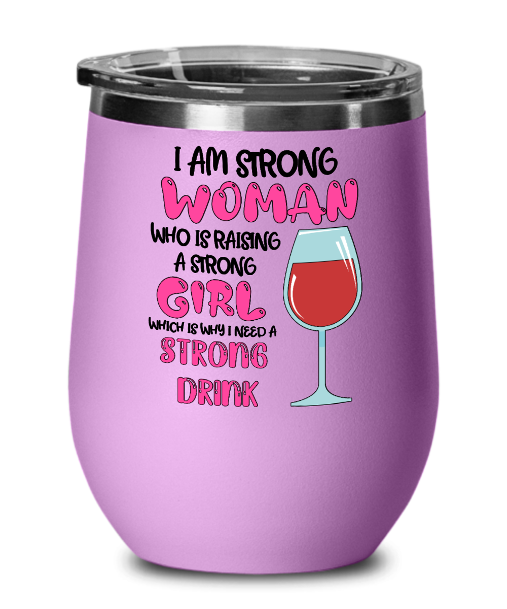 Funny Wine Tumbler Glass For Women Girl Mom