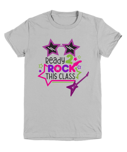 Graphic Tee Ready to Rock Back to School T-shirt Custom T shirt Unique Boys Girls Apparel