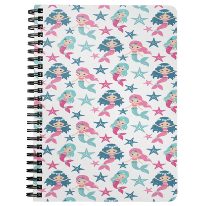 Girls Notebook Journal Mermaid Theme Custom Notebook Lined Spiral Notebook
