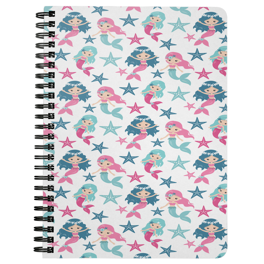 Girls Notebook Journal Mermaid Theme Custom Notebook Lined Spiral Notebook