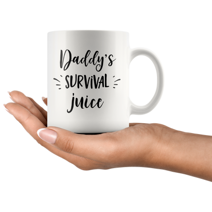 Fathers day gift Coffee mug funny gift for Dad Daddy Men Custom  Daddy's survival juice
