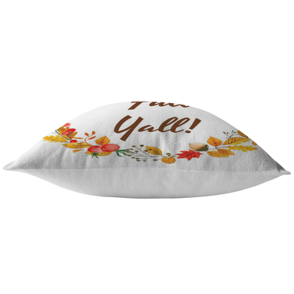 Fall Throw Pillow Cover Home Decor Couch Accent Decorative Pillow Happy Fall Yall!