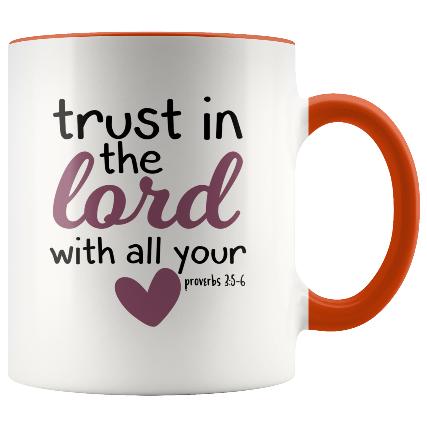 Christian coffee mug gift Trust in the Lord Religious mug Inspirational Faith quote cup