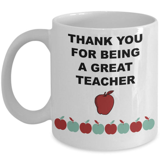 thank you for being a great teacher mugs