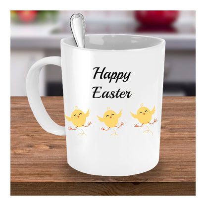 Novelty  Coffee Mug-Happy Easter-Tea Cup Gift Mug With Sayings Holiday Ceramic Custom