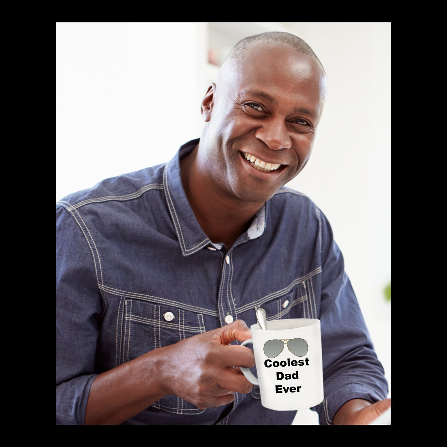 Fun Dad's Mug -Coolest Dad Ever-Novelty Coffee Gifts For Father's Day Birthday Mugs With Sayings