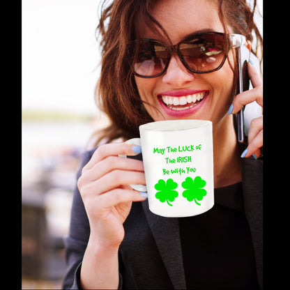 May The Luck Of The Irish Be With You Novelty Coffee Mug Irish Tea Cup Gift Mug With Sayings St. Patrick's Men Women Friends
