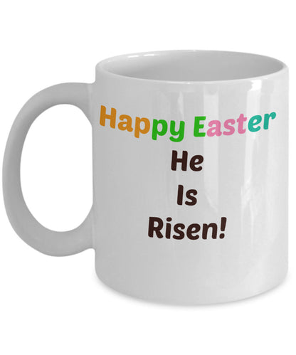 Novelty Coffee Mug-He Is Risen-Tea Cup Gift Easter Mug With Sayings Inspirational Office Friends Family