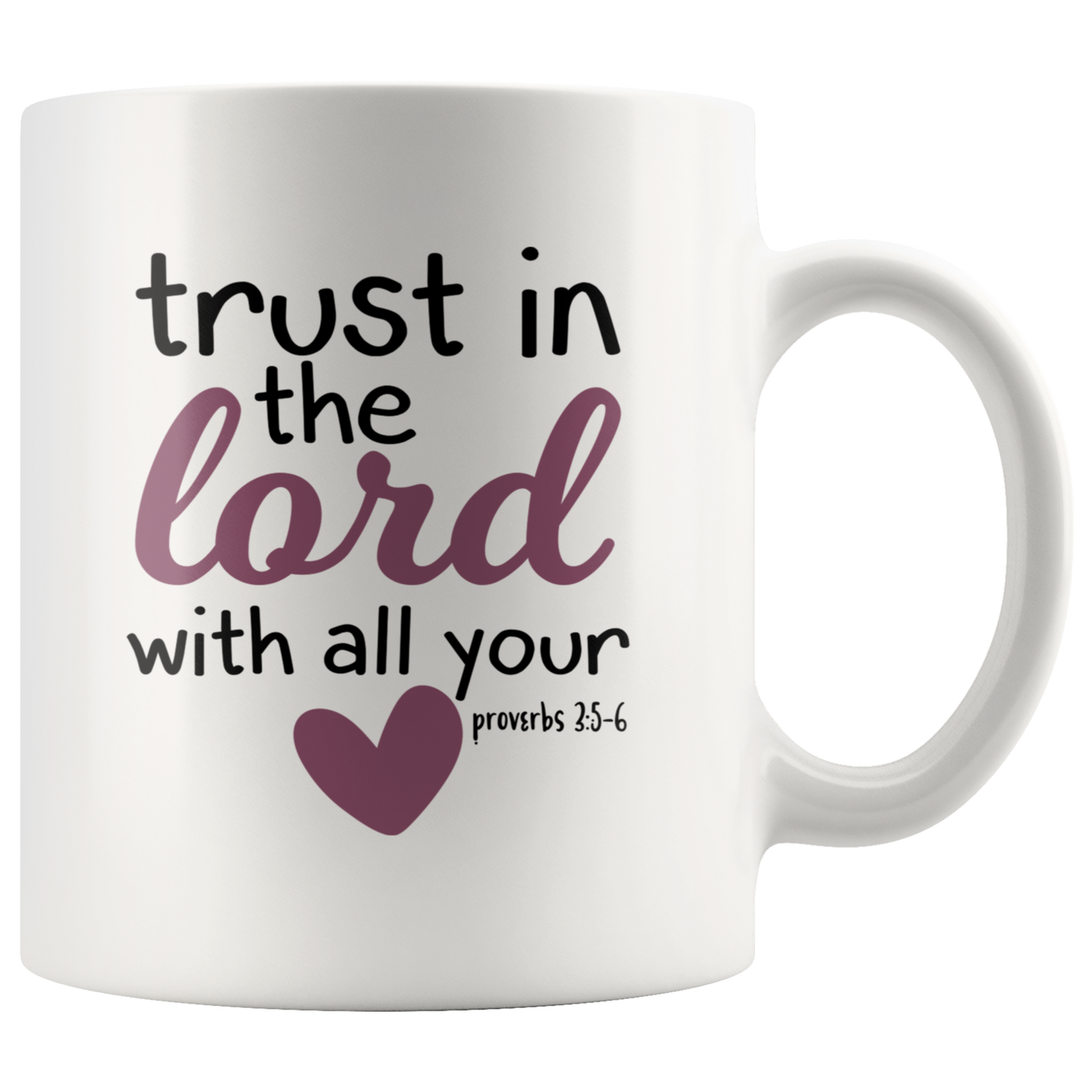 Christian coffee mug gift Trust in the Lord Religious mug Inspirational Faith quote cup