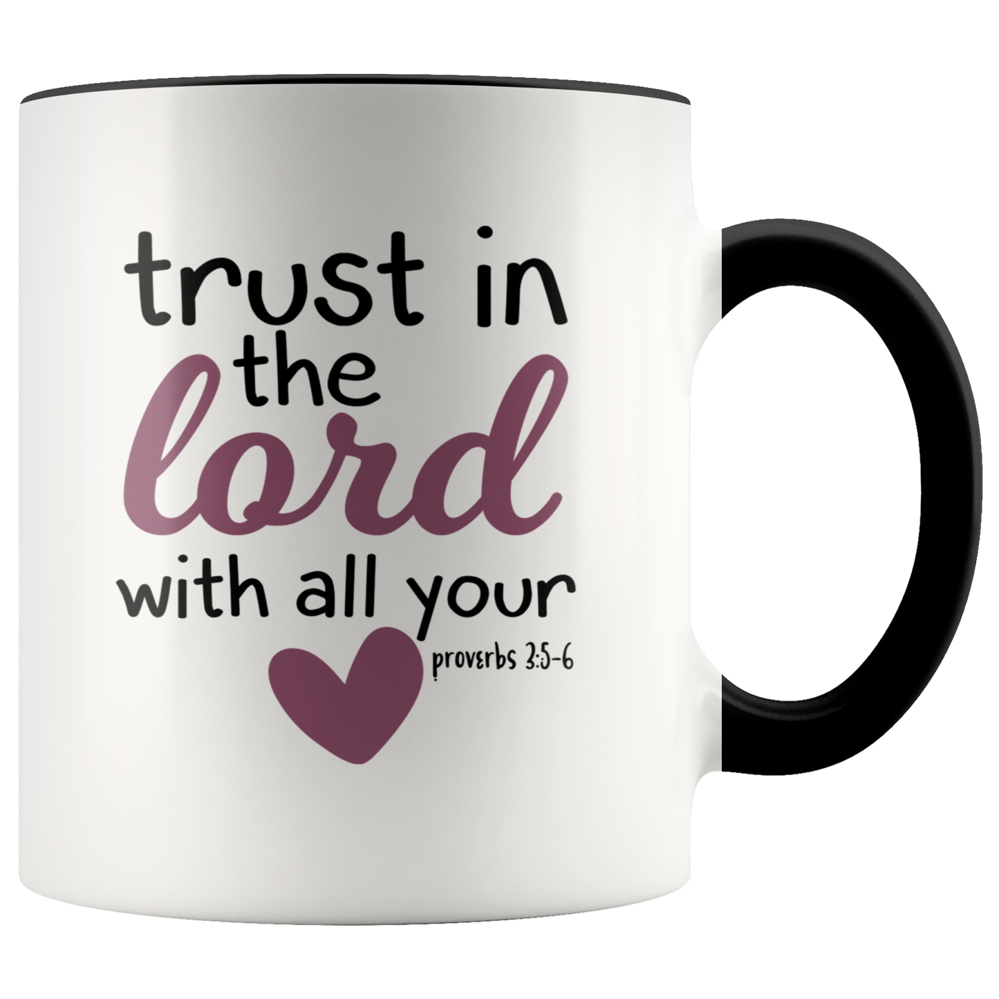 Christian coffee mug gift Trust in the Lord Religious mug Inspirational Faith quote cup