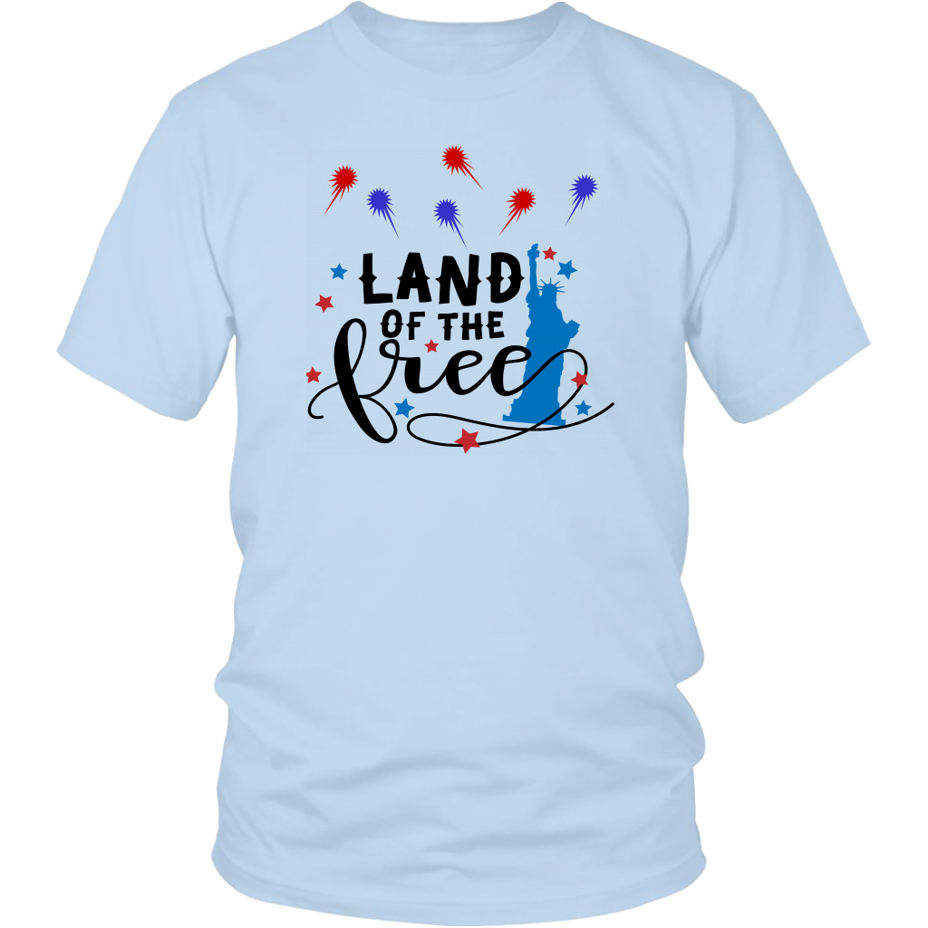Land of the Free T-shirt 4th of July gift for Men Women Friend Fourth of July Graphic tee