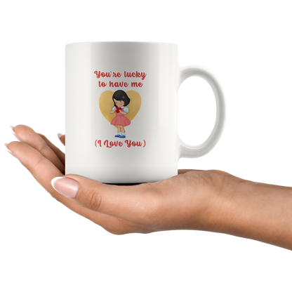 Valentine Gift for Husband Boyfriend Retro Valentine Girl Cute Love Mug For Him