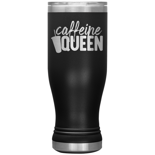 Caffeine Queen Funny Tumbler for Women 20 oz Insulated Stainless Steel Mug Cup